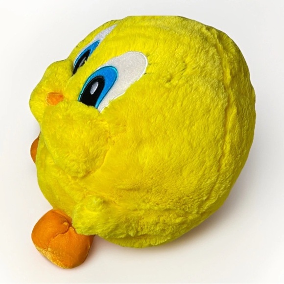Looney Tunes BABY TWEETY BIRD 12" Plush Chubby Cheeks Round Pillow Six Flags J9 - Picture 2 of 8